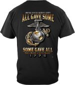 Marine Corps T-Shirt Double Flag Gold Globe Marine Corps T-Shirt MM2153 - Image 3